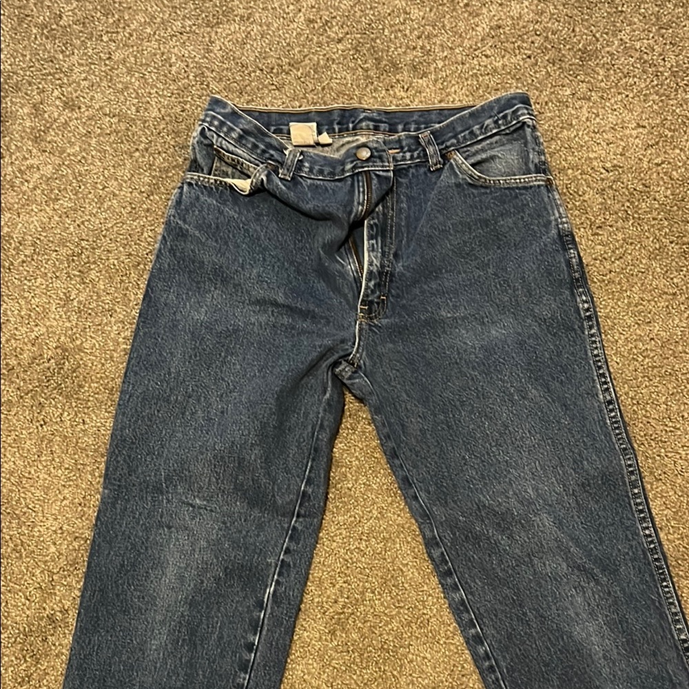 Calvin Klein Blue Straight Leg Jeans Classic Style